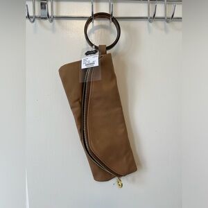 BNWT Mud Pie Tan Cuff Clutch